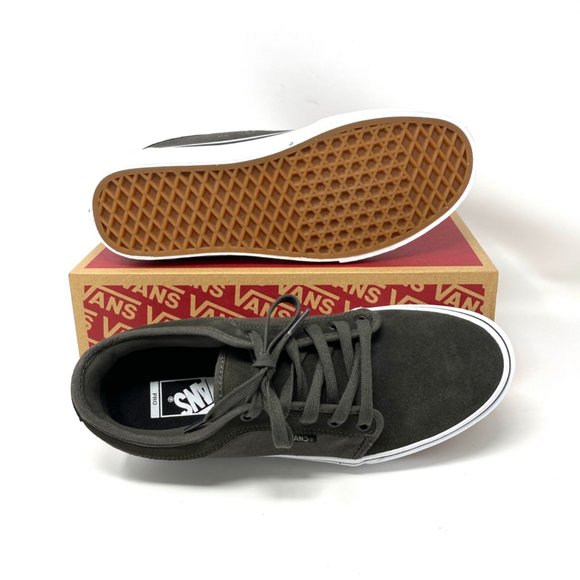 💖MEGA SALE💖Vans Chukka  Olive Gray Suede Canvas Skate  Womens  9 VN0A38CGY33 - Picture 2 of 11